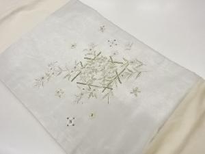 橘に撫子模様刺繍名古屋帯